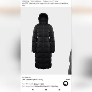 Aritzia Black Supersnug Puffer Jacket